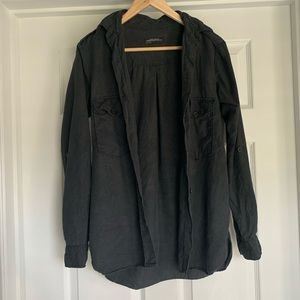 Zara black button down